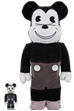 BE@RBRICK MICKEY MOUSE (VINTAGE B&W Ver.) 100％ & 400％