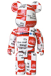 BE@RBRICK atmos × Coca-Cola 1000％ CHECKERBOARD