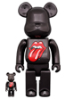 BE@RBRICK The Rolling Stones Lips & Tongue BLACK CHROME Ver. 100％ & 400％