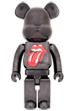 BE@RBRICK The Rolling Stones Lips & Tongue BLACK CHROME Ver.1000％
